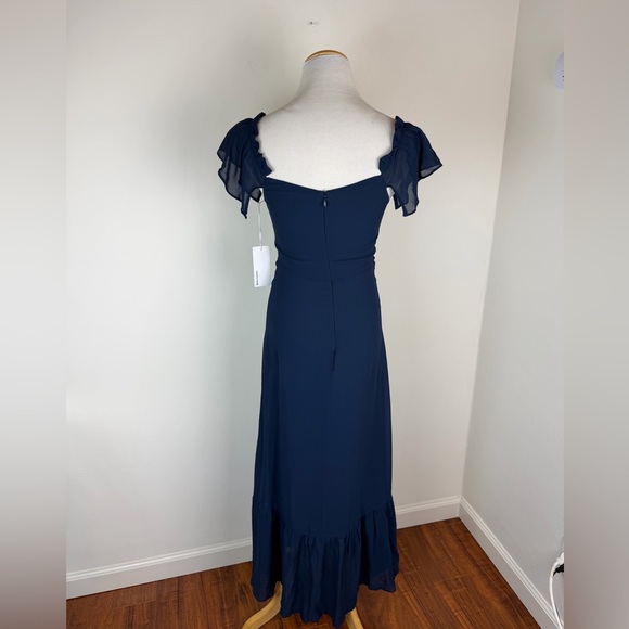 NWT Reformation Butterfly Midi Dress in Navy Blue Size 2 - Picture 7 of 11